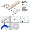 RC Speed Boat 495mm Wooden Sponson Outrigger Shrimp Racing Boat Model Building Kits Radio Remote Control Speedboat - PanasiaMarine.Com