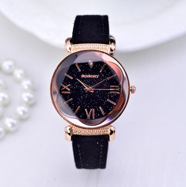 New Fashion Gogoey Brand Rose Gold Leather Watches Women ladies casual dress quartz wristwatch reloj mujer go4417 - PanasiaMarine.Com