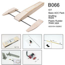 RC Speed Boat 495mm Wooden Sponson Outrigger Shrimp Racing Boat Model Building Kits Radio Remote Control Speedboat - PanasiaMarine.Com