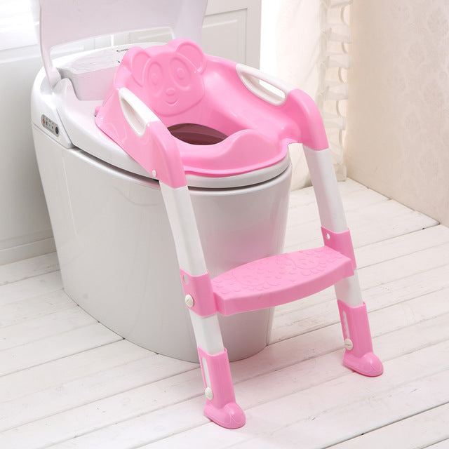 2 Colors Baby Potty Training Seat Children's Potty With Adjustable Ladder Infant Baby Toilet Seat Toilet Training Folding Seat - PanasiaMarine.Com