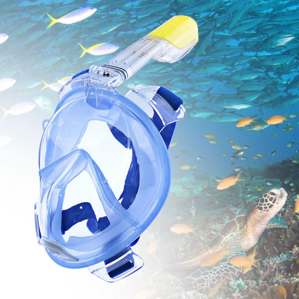 Full Face Snorkeling Masks Panoramic View Anti-fog Anti-Leak Swimming Snorkel Scuba Underwater Diving Mask GoPro Compatible - PanasiaMarine.Com