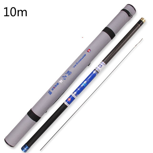 High Quality Carbon Fiber Long Fishing Rod Stream Rod Ultra Light Power H 8/9/10/11/12m Fishing Pole Fishing Tackle - PanasiaMarine.Com