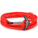 High quality fashion black anchor bracelet men's charm survival rope chain leather friendship bracelet men and women jewelry - PanasiaMarine.Com