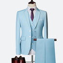 Wonderful Groom Male Wedding Prom Suit Green Slim Fit Tuxedo Men Formal Business Work Wear Suits 3Pcs Set (Jacket+Pants+Vest) - PanasiaMarine.Com