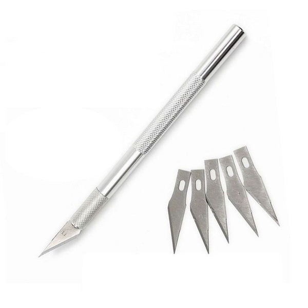 6 Blades Craft Artwork Cutting Knife DIY Carving Knife Stencil Scoring Hobby Chiseling Model Repairing Sculpture Scalpel Knife - PanasiaMarine.Com