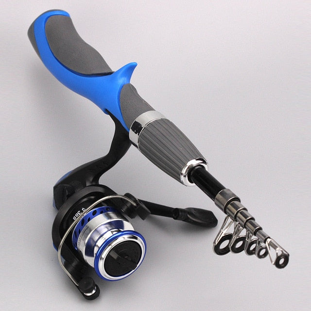 Carbon Fiber Rod Superhard Boat Ice Fly Lure Fishing Rod With High Quality Fishing Reel Fishing Tackle set De Pesca 1.4m Length - PanasiaMarine.Com