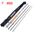 PRO BEROS 7ft Carbon Fiber Lure Hard Fly Fishing Rod 2.1M 4-Section Fishing Pole Line Wt 3/4 5/6 7/8 Cork Handle Fishing Tackle - PanasiaMarine.Com