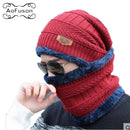 Winter Mask Neck Warmer Cap Knitted Skiing Bibs Hat Snow Sport Snowmobile Men Ladies Beanie Skullies Beanies Thicken Scarf Mask - PanasiaMarine.Com