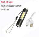 Multifunctional LED Flashlight USB Rechargeable battery Powerful T6 torch Side COB Light design Flashlight tail magnet WorkLight - PanasiaMarine.Com