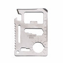 Multi Tools 11 in 1 Multifunction Outdoor Hunting Survival Camping Pocket Military Credit Card Knife Silver  Multitool - PanasiaMarine.Com