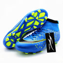 MAULTBY Men's Black Orange High Ankle AG Sole Outdoor Cleats Football Boots Shoes Soccer Cleats