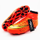MAULTBY Men's Black Orange High Ankle AG Sole Outdoor Cleats Football Boots Shoes Soccer Cleats