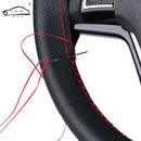 DIY Steering Wheel Covers/ Soft Fiber Leather braid on the steering-wheel of Car  With Needle and Thread Interior accessories - PanasiaMarine.Com