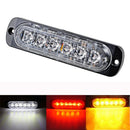 DC12-24V 18W 6 LED Amber/Red/White Car Truck Motorcycle Emergency Beacon Warning Hazard Flash Strobe Underbody Turn Light Bar - PanasiaMarine.Com