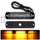 DC12-24V 18W 6 LED Amber/Red/White Car Truck Motorcycle Emergency Beacon Warning Hazard Flash Strobe Underbody Turn Light Bar - PanasiaMarine.Com