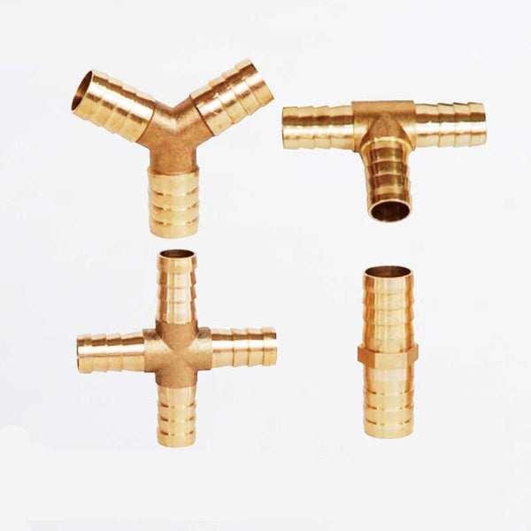 Brass Barb Pipe Fitting 2 3 4 way connector For 4mm 5mm 6mm 8mm 10mm 12mm 16mm 19mm hose copper Pagoda Water Tube Fittings - PanasiaMarine.Com