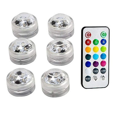 IP68 Waterproof Battery Operated Multi Color Submersible LED Underwater Light for Fish Tank Pond Swimming Pool Wedding Party - PanasiaMarine.Com