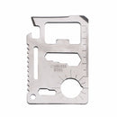 Multi Tools 11 in 1 Multifunction Outdoor Hunting Survival Camping Pocket Military Credit Card Knife Silver  Multitool - PanasiaMarine.Com