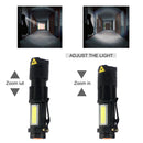 3800LM XML-Q5+COB Powerful Rechargeable Led Torch Mini Pocket Flashlight Led Rechargeable Use AA 14500 Battery Waterproof - PanasiaMarine.Com