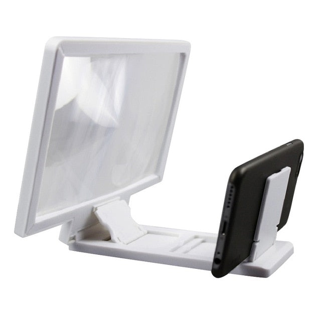Simple, Generous Cell Phone Screen Magnifier 3D HD Movie Video Amplifier With Foldable Holder Stand - PanasiaMarine.Com