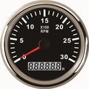 85mm  Tachometer 3000RPM With Hourmeter Truck Car Boat Diesel Engine Tacho Meter RPM Gauge REV Counter With Backlight  M16 M18 - PanasiaMarine.Com