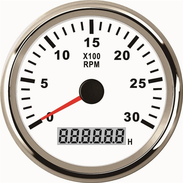 85mm  Tachometer 3000RPM With Hourmeter Truck Car Boat Diesel Engine Tacho Meter RPM Gauge REV Counter With Backlight  M16 M18 - PanasiaMarine.Com