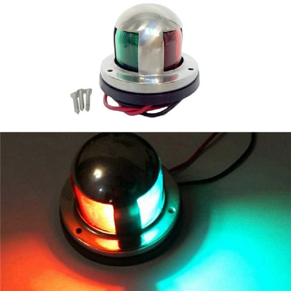 Ansblue 12V Stainless Steel Marine boat Yacht LED Navigation light Red and Green Bow Lights Deck Mount - PanasiaMarine.Com