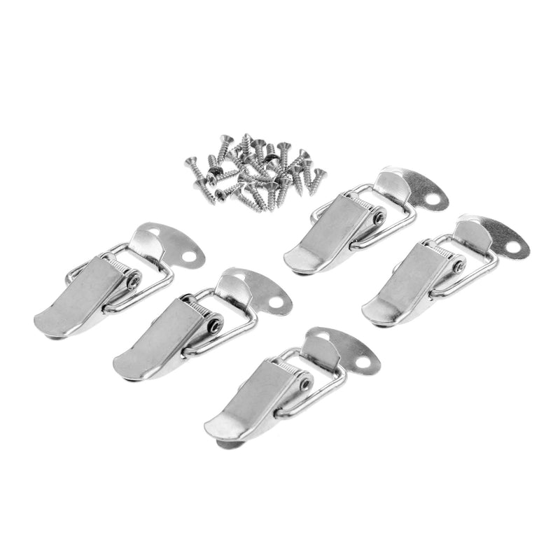 DRELD 5Pcs Furniture Cabinet Boxes Spring Loaded Latch Catch Toggle Iron Hasp For Sliding Door Window Cabinet With Screw 43*21MM - PanasiaMarine.Com