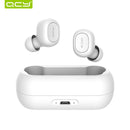QCY QS1 T1C Mini Dual V5.0 Wireless Earphones Bluetooth Earphones 3D Stereo Sound Earbuds with Dual Microphone and Charging box - PanasiaMarine.Com