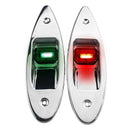 1 Pair 12V Flush Mount Marine Boat RV Side Navigation Light Red Green LED Stainless Steel Yacht Side Bow Tear Drop Lamp - PanasiaMarine.Com