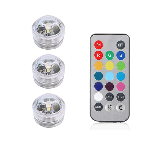 Xsky Submersible LED Lights Waterproof Night Lamp Remote Controller Battery Powered For Weeding Tea Light Vase Party Decor Light - PanasiaMarine.Com