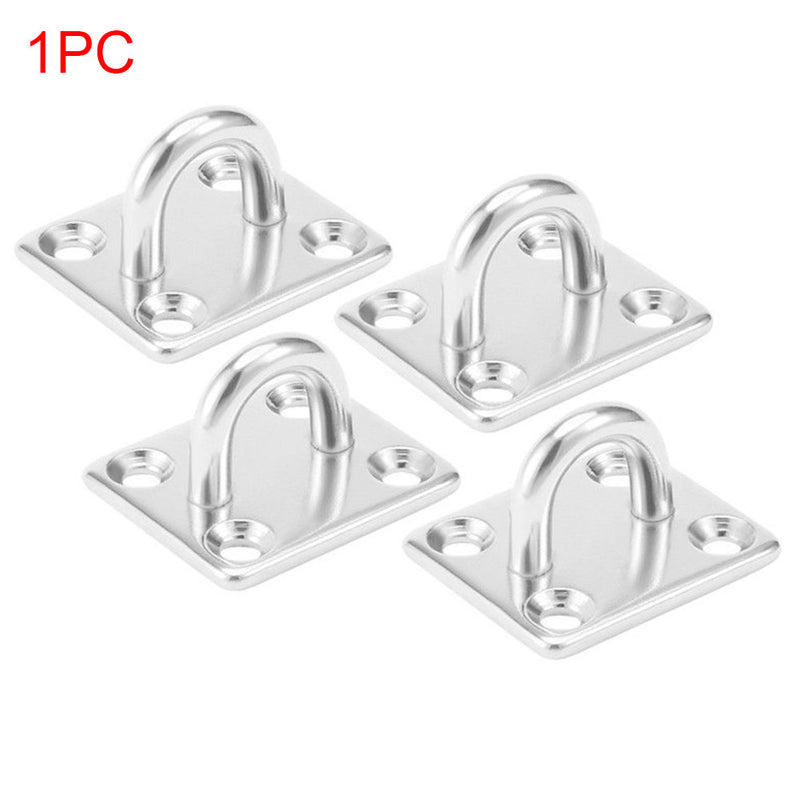 4 Holes With Ring Hardware Eye Plate Boat Deck Rectangle Rope Fixing Yacht Accessories Stainless Steel Marine - PanasiaMarine.Com
