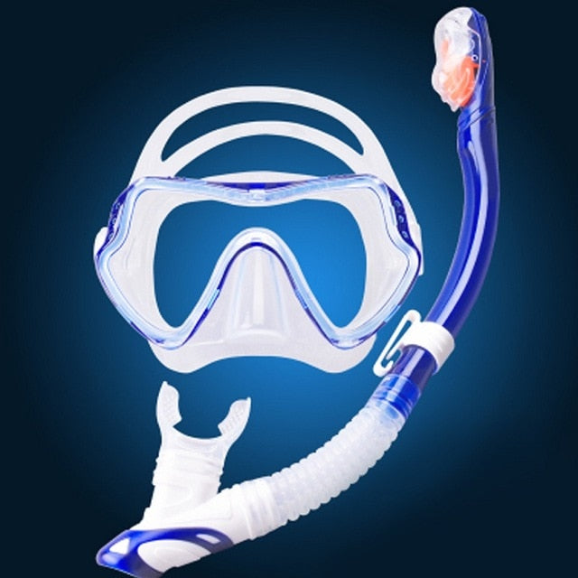 YFXcreate Professional Scuba Diving Mask and Snorkels Anti-Fog Goggles Glasses Diving Swimming Easy Breath Tube Set - PanasiaMarine.Com