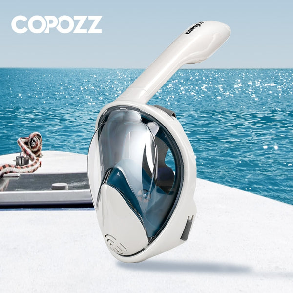 COPOZZ Full Face Snorkel Diving Mask Set Anti Fog Goggles with Camera Mount Compatible Underwater Wide View for Adult Youth - PanasiaMarine.Com