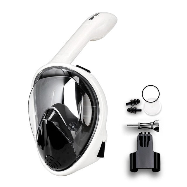 COPOZZ Full Face Snorkel Diving Mask Set Anti Fog Goggles with Camera Mount Compatible Underwater Wide View for Adult Youth - PanasiaMarine.Com