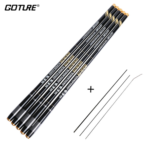 Goture Carp Feeder Fishing Rod Carbon Fiber Telescopic Rods Hand Pole 3.6-7.2m Stream Rods Tackle Vara De Pesca - PanasiaMarine.Com