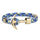 Kirykle Hot Sale Couple Bracelets Fashion Alloy Anchor Bracelets Bangles braided Polyester Rope Bracelets for Women Men Gifts - PanasiaMarine.Com