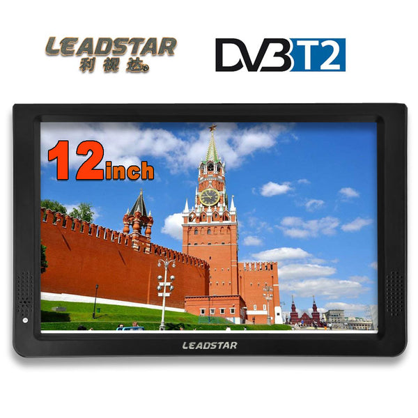 LEADSTAR HD Portable TV 12 Inch Digital And Analog Led Televisions Support TF Card USB Audio Video Player Car Television DVB-T2 - PanasiaMarine.Com
