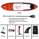 AQUA MARINA ATLAS Surfing Board New Surf Board SUP Surfboards Inflatable Surf Board Stand Up Paddleboard Surf Board 366*84*15cm - PanasiaMarine.Com