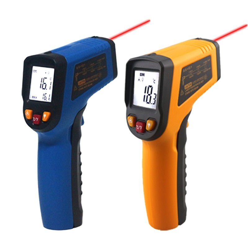 Handheld Non-contact IR Infrared Thermometer Digital LCD Laser Pyrometer Surface Temperature Meter Imager C F Backlight -50~600C - PanasiaMarine.Com