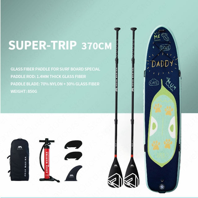 AQUA MARINA SUPER-TRIP SUP Surf Board Stand Up Paddle Board Inflatable Surfboard 370*87*15CM Family Paddleboards For Surfing - PanasiaMarine.Com
