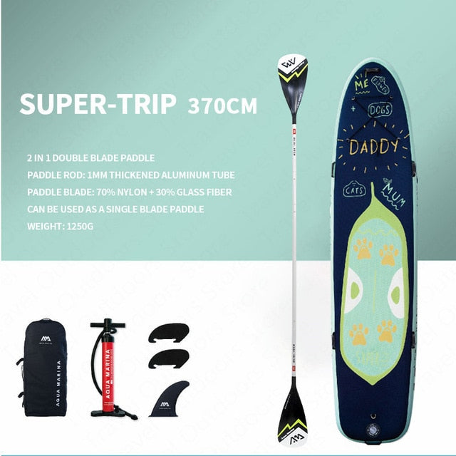 AQUA MARINA SUPER-TRIP SUP Surf Board Stand Up Paddle Board Inflatable Surfboard 370*87*15CM Family Paddleboards For Surfing - PanasiaMarine.Com