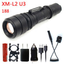 Litwod z30 USB Rechargeable Led Flashlight  XM-L2 U3 5000Lm Zoom Aluminum Remote Switch Led Tactical Flashlight For Hunting - PanasiaMarine.Com