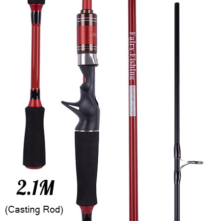 Carbon Spinning Fishing Rod M/MH Power wt:10-30g Casting Rod Carbon rod Fishing rod Fishing Tackle 1.8m/2.1m - PanasiaMarine.Com