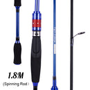 Carbon Spinning Fishing Rod M/MH Power wt:10-30g Casting Rod Carbon rod Fishing rod Fishing Tackle 1.8m/2.1m - PanasiaMarine.Com