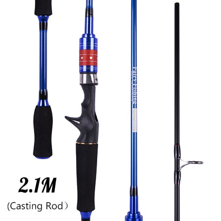 Carbon Spinning Fishing Rod M/MH Power wt:10-30g Casting Rod Carbon rod Fishing rod Fishing Tackle 1.8m/2.1m - PanasiaMarine.Com