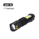 3800LM XML-Q5+COB Powerful Rechargeable Led Torch Mini Pocket Flashlight Led Rechargeable Use AA 14500 Battery Waterproof - PanasiaMarine.Com