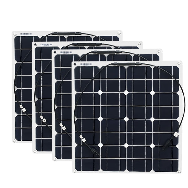 4x 50w Free Shipment Solar Panel Flexible 12V Solar System Solar Module Solar Cell Outdoor RV/Marine/Boat Cheap Sales - PanasiaMarine.Com