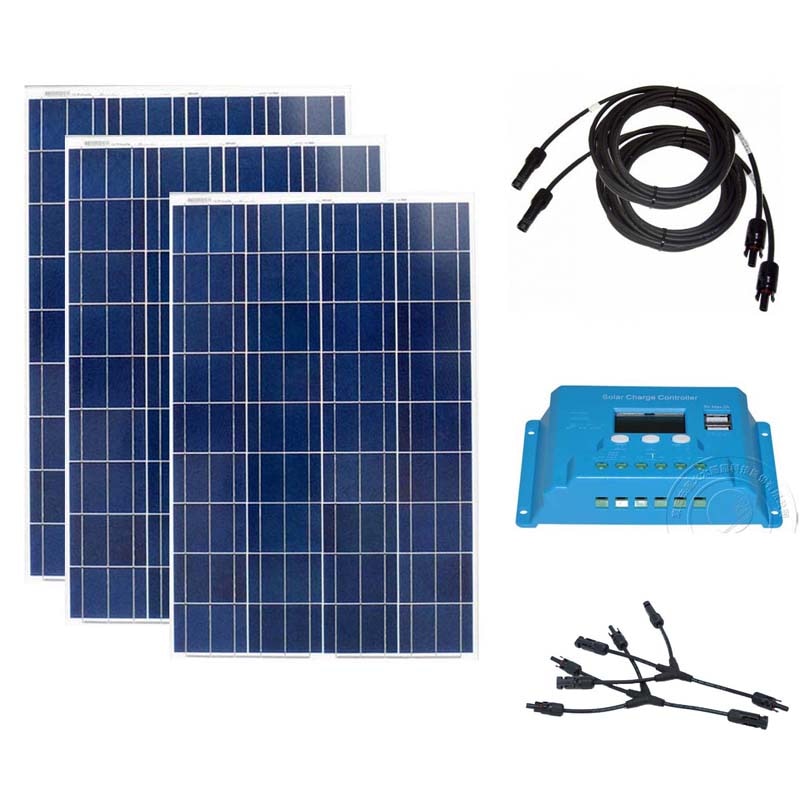 100w Solar Panel 12v 3 Pcs Solar Power Charging Marine Boat Battery 300w RV Solar Charge Controller 12v/24v 10A Solar Light - PanasiaMarine.Com