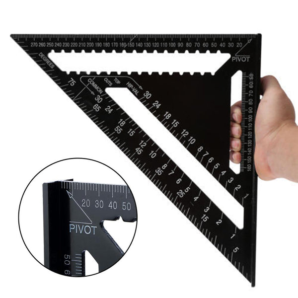 12inch Triangle Ruler for Woodworking Square Layout Gauge Measuring Tool Woodworking Gauges Protractors - PanasiaMarine.Com